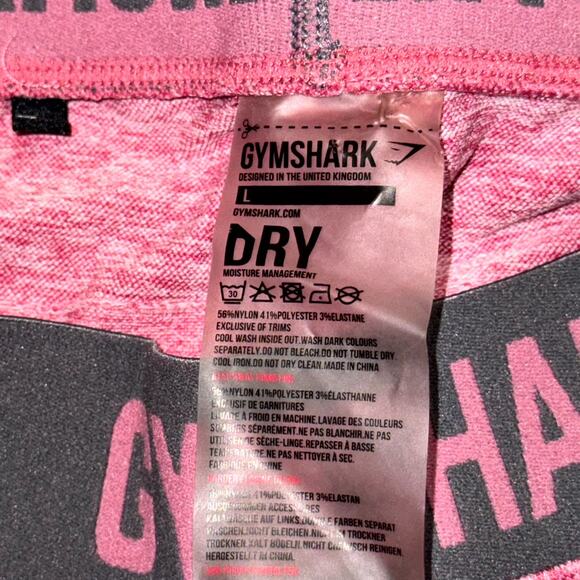 Gymshark Flex Dry Leggings Women’s Large Pink Seamless Fitness Yoga Activewear - Picture 3 of 5